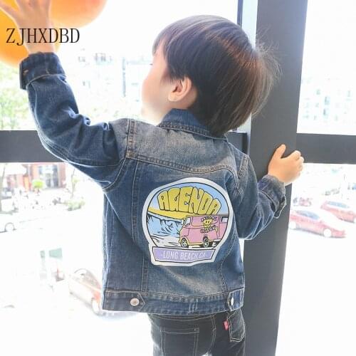 Children Denim Jackets Boys Trench Girls Jean Jacket Baby Coats Toddler Boy Outerwear Girl Windbreaker Autumn 2-8Y Kids Clothing
