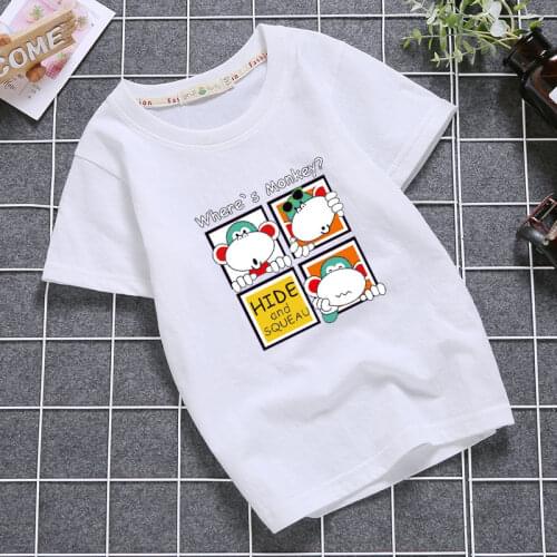Childrens Top New Kids Clothes Summer Baby Boys Comfortable Short Sleeves Girls Cartoon T shirts