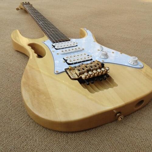 Electric guitar Transparent yellow color tremolo cavity Tree of Life inlay golden Hardwares,customized!PayPal available!IB-5