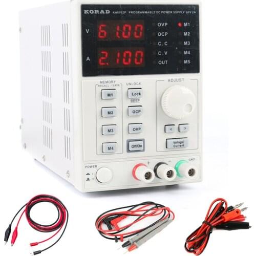 KA6002P Adjustable Digital Linear USB RS232 Programmable DC Power Supply 60V 2A 0.01V 0.001A Laboratory Power Supply 220V
