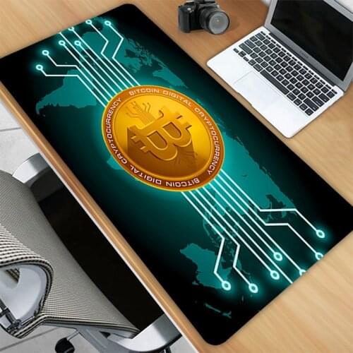 Bitcoin Mousepad Xxl Gaming Mouse Pad Gamer Gaming Mat for Pc Table Office Carpet Keyboard and Mouse Pads Desk Pad Large Deskmat