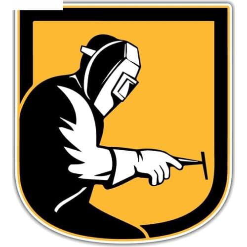 Creative Car Sticker PVC Funny Welder Helmet Hood Decal,13cm*12cm