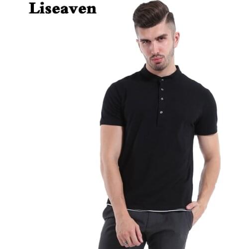 Liseaven 2017 Men Shirts Short Sleeve Black Polo Shirt Brand Homme Shirt Men Polos Camisa Size M L XL XXL 3XL 4XL 5XL