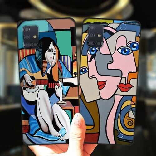 Fashion Abstract Art Case For Samsung Galaxy A52 A72 A51 A71 A50 A70 A02 A12 A42 A32 A31 A21S A41 A40 A30 A20 A11 Silicone Cover