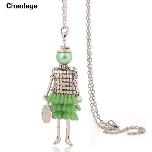 Latest design french best selling doll necklaces for women long chain free necklaces jewelry wholesale price big choker