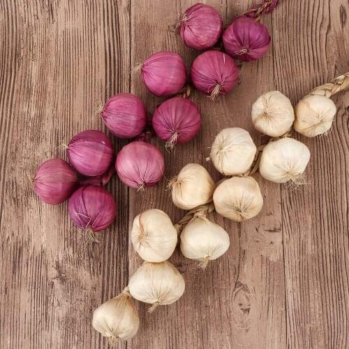 New Arrival Photography Props Artificial Garlic Onion Foam Vegetables Plant Hanging String Home Decoration