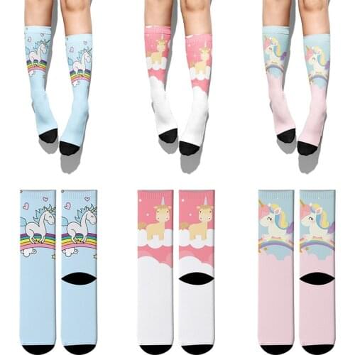 New Cute Unicorn Cotton Socks For Women Funny Cartoon Kawaii Animal Female Socks Fashion Men Lady Socks Gifts Skarpetki Autumn