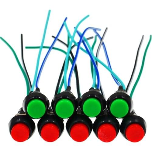Portable Latching Self-Locking Button 5pcs Motorcycle Self-Locking Switch Parts