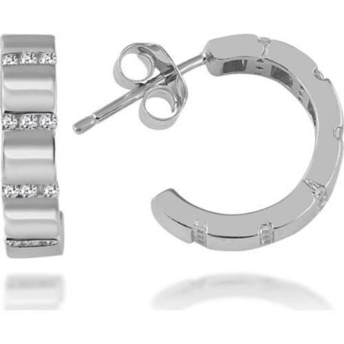 Monemel 925 Silver Swarovski Hoop Earring Gift Trendy