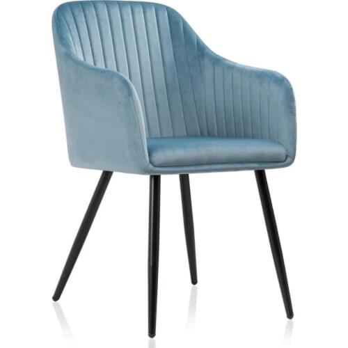 Dining Chairs Upholstered Arm Chair with Metal Legs,Thick Sponge Seat, Modern Leisure Chair for Kitchen Dining Room, Living Room