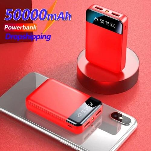 Mini Power Bank Portable Charger30000mah External Battery with Digital Display 2 USB Port Poverbank Charger for Xiaomi Samsung