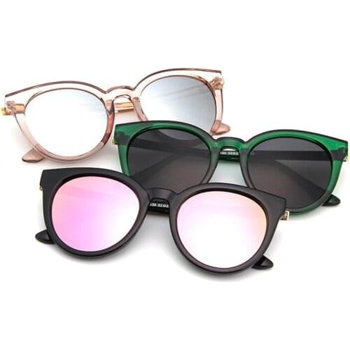 Cat Eye Women Sunglasses Fashion Female Men Retro Reflective Mirror Sunglasses Clear Candy Color Famous 2018 Brand Design Oculos