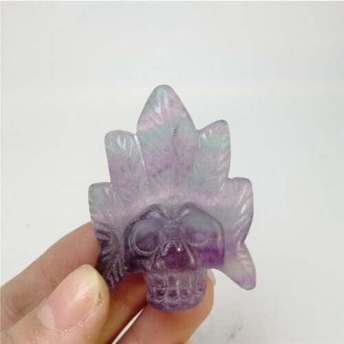 1 pc EYHIMD Vintage American Native Skull Chakra Decoration Mens Tribe Warrior Skull Mystical Power Indian Jewelry