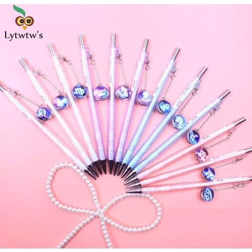 1 Pieces Lytwtws Cute Luminous Twelve Constellations Press Automatic Mechanical Pencil School Office Supply Student Stationery