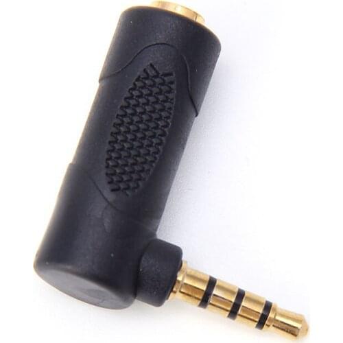 1PC 3.5mm Jack Right Angle Male To Female Stereo Headphone Plug Adapter New