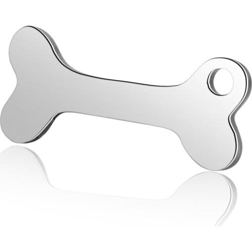 10pcs 316L Stainless Steel Double Sided Polished 14.5x6.5mm Dog Bone Floating Charm Pendant Fit DIY Necklace Jewelry Accessories