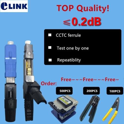 100pcs FTTH SC fast connector CCTC ferrule IL
