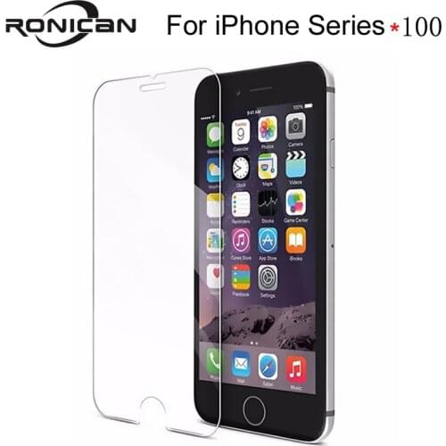 100Pcs Tempered Glass on iPhone X XR XS MAX 5 5s 5c 6 6s 7 8 Plus Explosion Proof screen protector Film for iphone 11 Pro Max