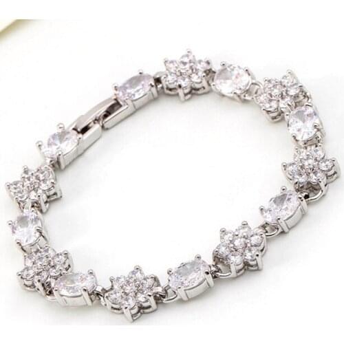2016 New 18cm long gilt Plum Zircon Bracelet