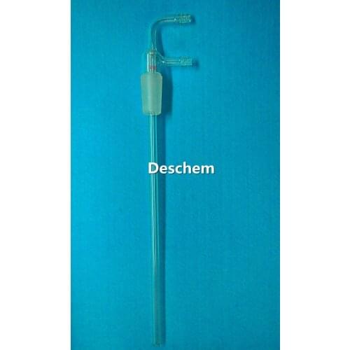 24/40,90 Bend,Laboratory Glass Long Stem Hose Inlet Adapter With Vacuum Adapter