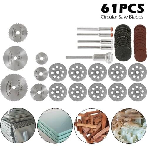 61 Pcs Cutting Blade Woodworking Plastic Electric Grinder Ultra-thin Small Saw Blade Post Set High-speed Steel High Qualit