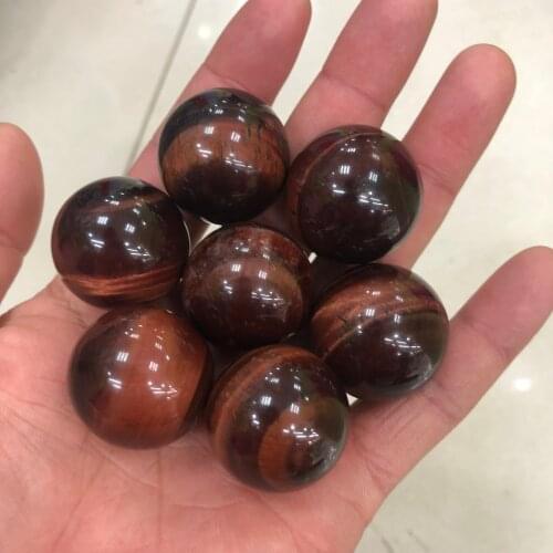 7pcs Natural Red Tiger eye Cristal Bola Esfera pedras Naturais e minerais