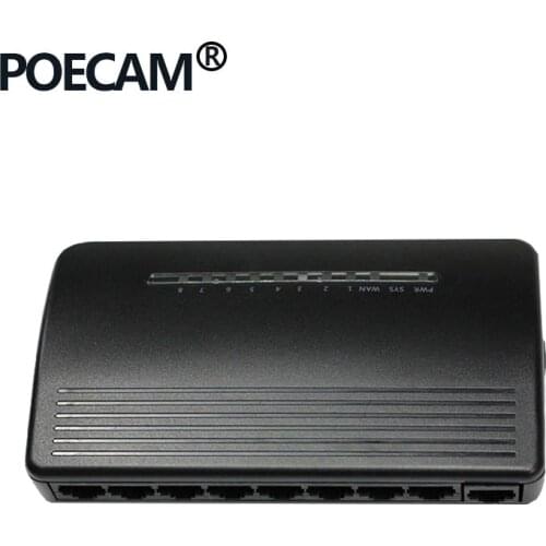 9port wired router RTL8196E Chip SOHO plastic box DHCP ethernet home office black shell english web smart management interface