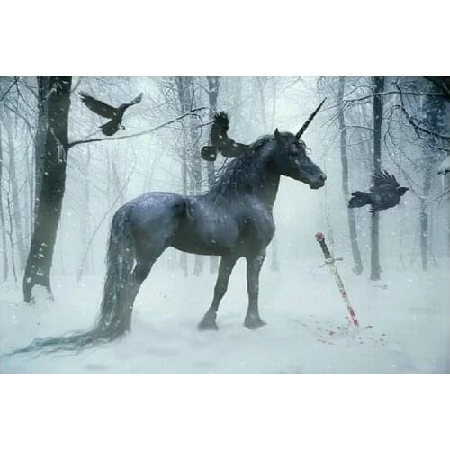 Diamond embroidery unicorn Diy 5d diamond painting square drill rhinestone pasted Crafts Needlework full gear home decoration