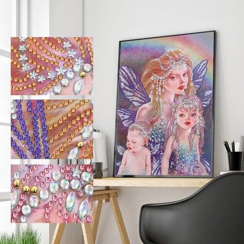 5D Diamond Painting Partial Drill Angels Special Shaped Diamond Crystal Embroidery 3D Diamond Mosaic Picture Home Decoration
