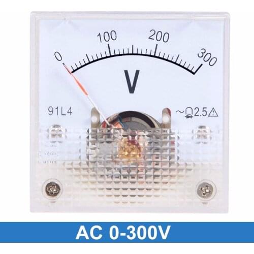 91L4 AC 0-300V 150V 250V 450V Analog Panel Volt Voltage Meter Voltmeter Gauge AC 0-300V