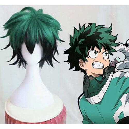 Anime My Hero Academia Cosplay Wig Izuku Midoriya Cosplay Wigs Heat Resistant Synthetic Halloween Boku No Hero Academia Deku Wig