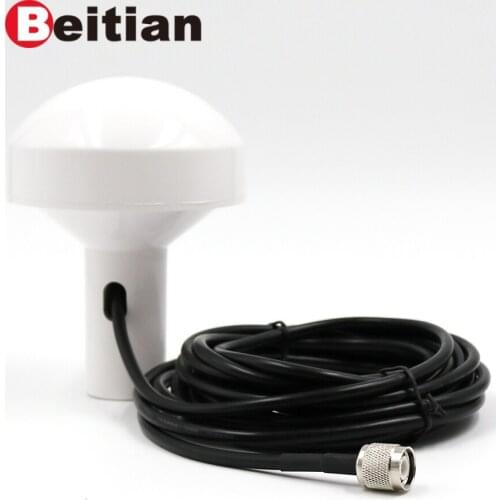 BEITIAN Mushroom GNSS Antenna, 2.8V-5.0V, 5m RG58 Cable, TNC-J Connector, BDS GALILEO GLONASS GPS Antenna, BN-705TJ