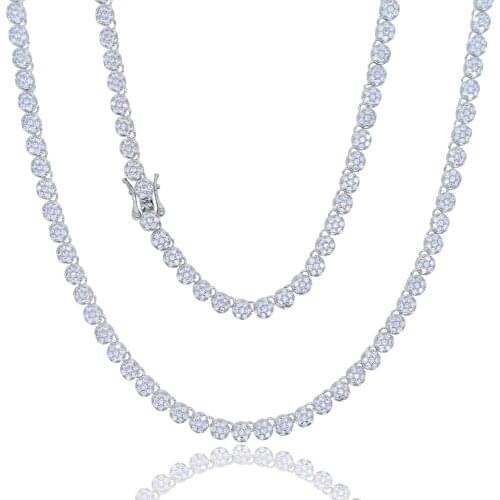 Iced Out Bling 5A Zircon 1 Row Tennis Chain Choker Necklace Women Hip hop Jewelry Gold Silver Color 5mm Charms Necklace Jewelry