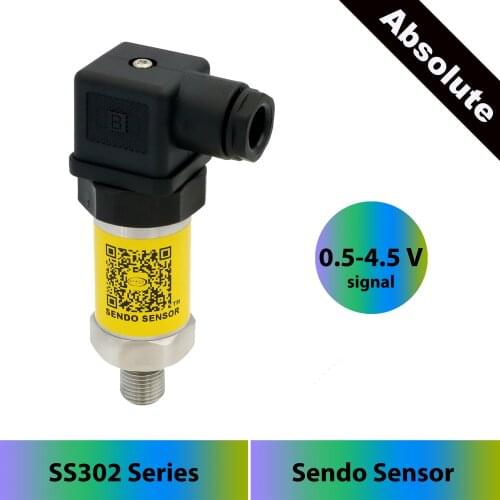 0.5-4.5V absolute pressure sensor, 5V pressure transmitter, pressure 4 bar, 6 bar, 10 bar, 16 bar, 25 bar absolute, male thread