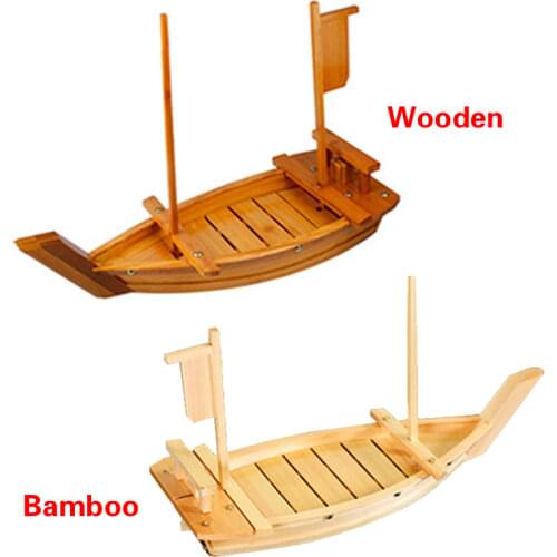 Wooden Sushi Tray sashimi boat dry ice boat sashimi platter sushi tableware Japanese cuisine wooden sushi boat bamboo sushi tool