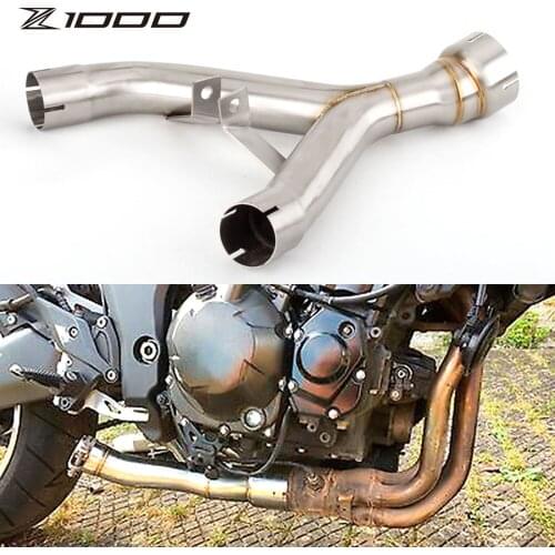 For KAWASAKI Z1000 Z1000SX Ninja 2010 11 15 16 17 18 19 20 Motorcycle Exhaust Escape System Modify Mid Link Pipe Catalyst Delete