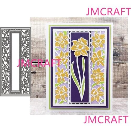 JMCRAFT 2021 New Rectangle Flower Border #3 Metal Cutting Dies DIY Scrapbook Handmade Paper Craft Metal Steel Template Dies