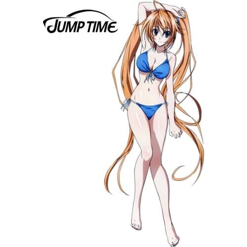 JumpTime 13cm x 5.2cm Sexy Girl Car Sticker Shidou Irina Render Anime JDM Window Decal 3D Car Styling Accessories