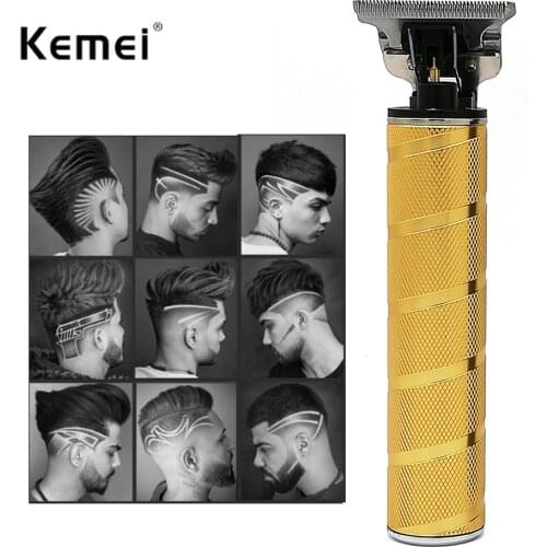 Kemei T9 Pro Li T-Outliner Skeleton Heavy Hitter Cordless Trimmer Men 0mm Baldheaded Hair Clipper Finish Hair Cutting Machine