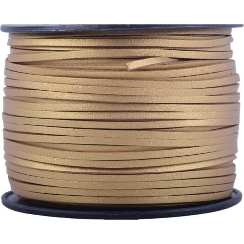 KONMAY 100 Yards 2.65mm Micro Fiber Lace Faux Suede Leather Cord on Rolls for Jewelry Making