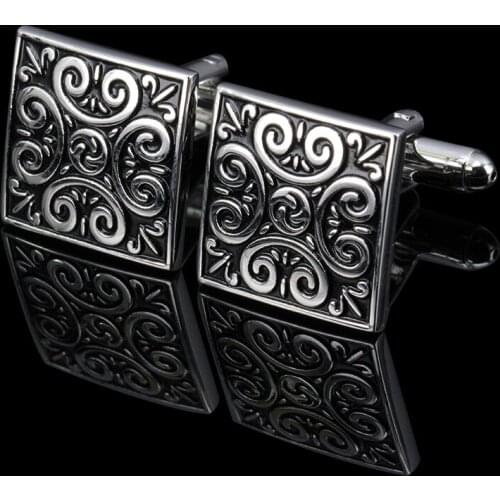 HYX Enamel cufflinks male French Black cufflinks cuff button French Shirt Men Jewelry Wedding Groom Men Cuff Links