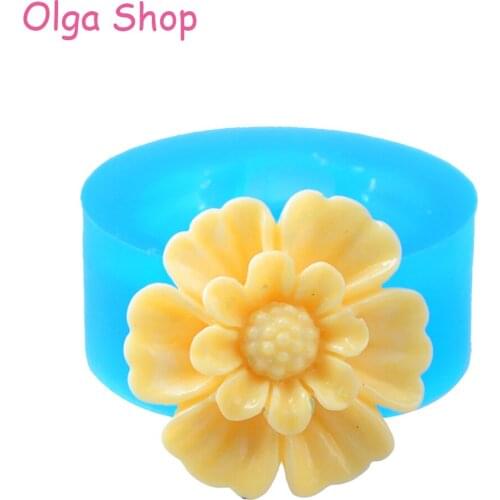HYL057 Soft Flower Silicone Push Mold Mini Resin Mold Decoration Mold Decoden (Clay Resin Wax Epoxy Gum Fondant)