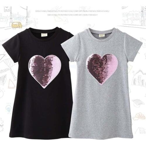 2019 New Brand Summer Girls Dresses Sequin Girl Clothing Princess Dress Children Costume