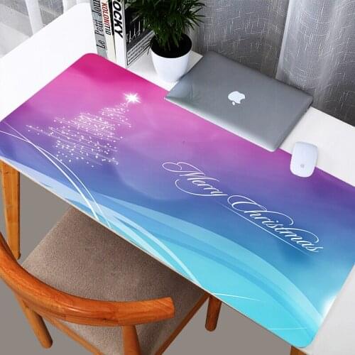 Christmas Pattern Extra Large Mousepad Natural Rubber Mouse Pad Anti-slip Gaming Mouse Mat with Locking Edge for Game Gamer