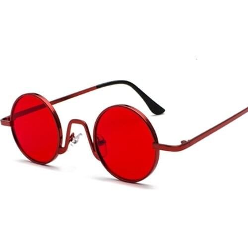 2022 New Brand Designer Round Sunglasses Women Vintage Metal Sun Glasses Male Female Small Circle Mirror Fashion Oculos
