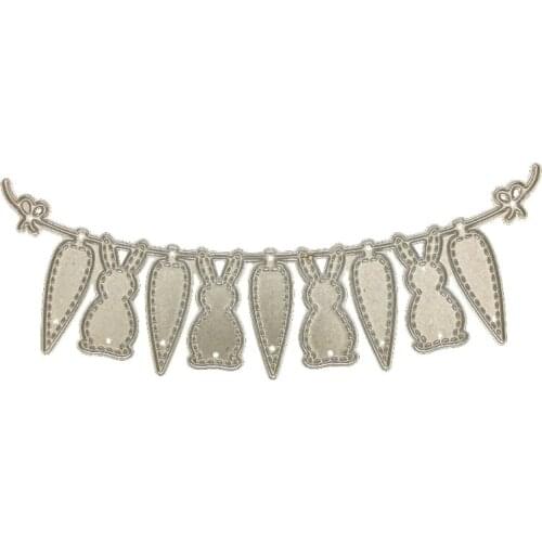 Easter Bunny Carrot Metal Cutting Dies Stencil Scrapbooking DIY Album Stamp Card