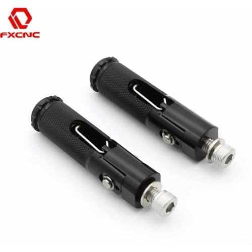 8mm Universal Foldable Footpeg For Suzuki K1 K2 K3 K4 K5 K6 K7 K8 K9 GSX1300R HAYABUSA SV650 Aluminum Folding Footrest Foot Peg