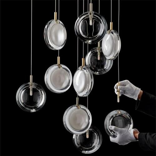 Post-modern Creative Glass Pendant Lights Retro Bar Cafe Deco Pendant Lamp Atr Design Luxury Hanglamp Luminaria Hotel Lighting