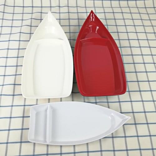 Boat Shape Tableware Melamine Plate For Restaurant Cafe Holiday Tableware Personalized Dessert Plate