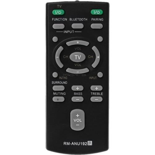 Remote Control RM-ANU192 for Sony Smart LCD LED TV HT-CT60BT SA-CT60BT SA-CT60 Sound Bar Television Controller Replacement